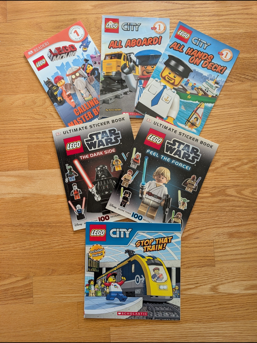 LEGO Book Bundle – 6 Books | LEGO City, LEGO Movie & LEGO Star Wars Sticker Book
